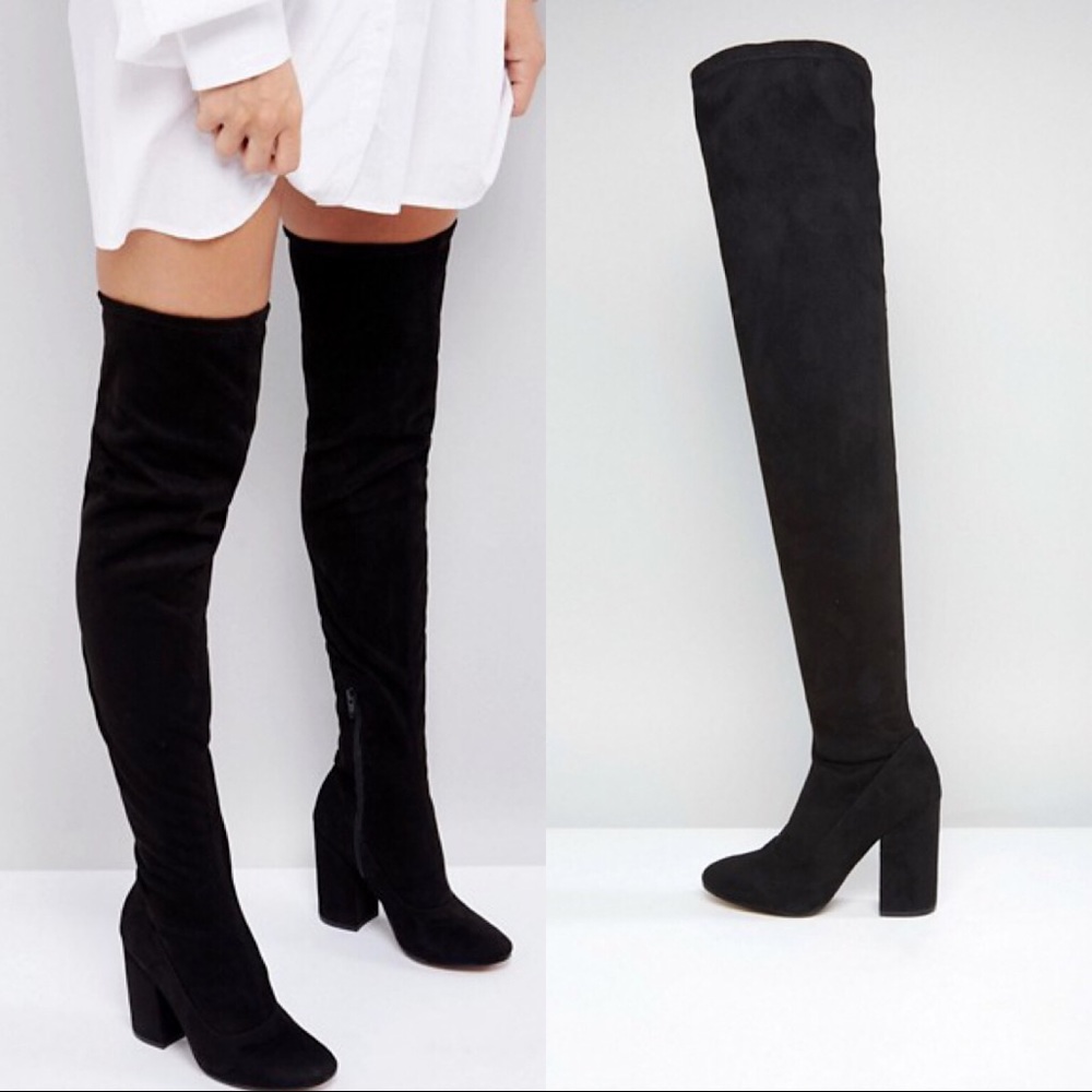 Asos Thigh High Black Boots